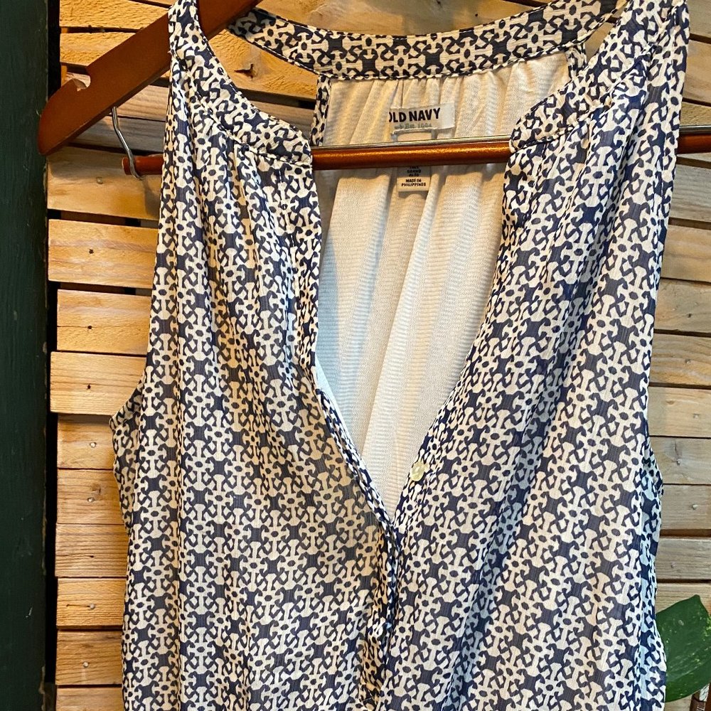 Old Navy Red/Blue print Maxi dress